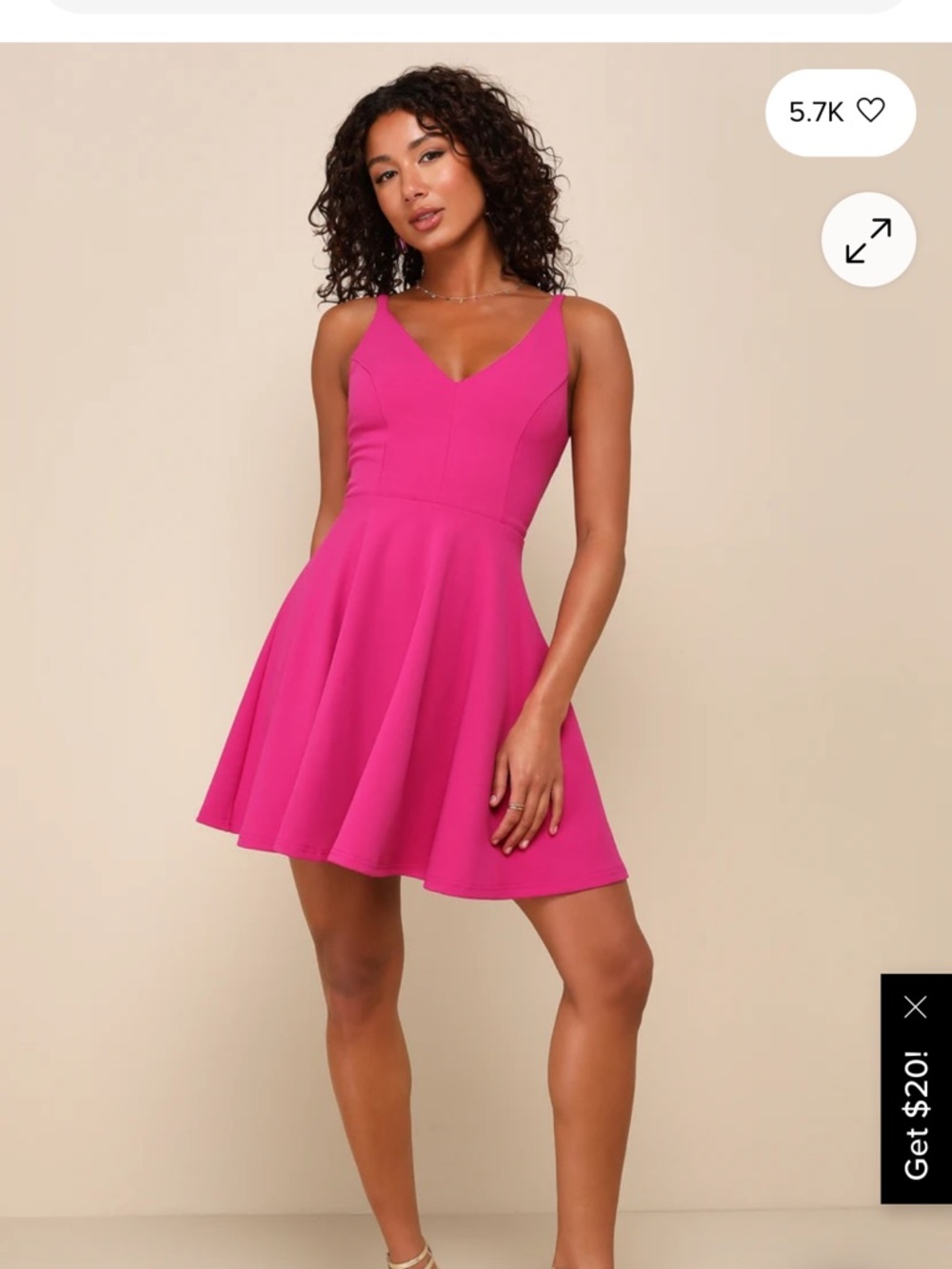 Darling Delight Fuchsia Skater Dress